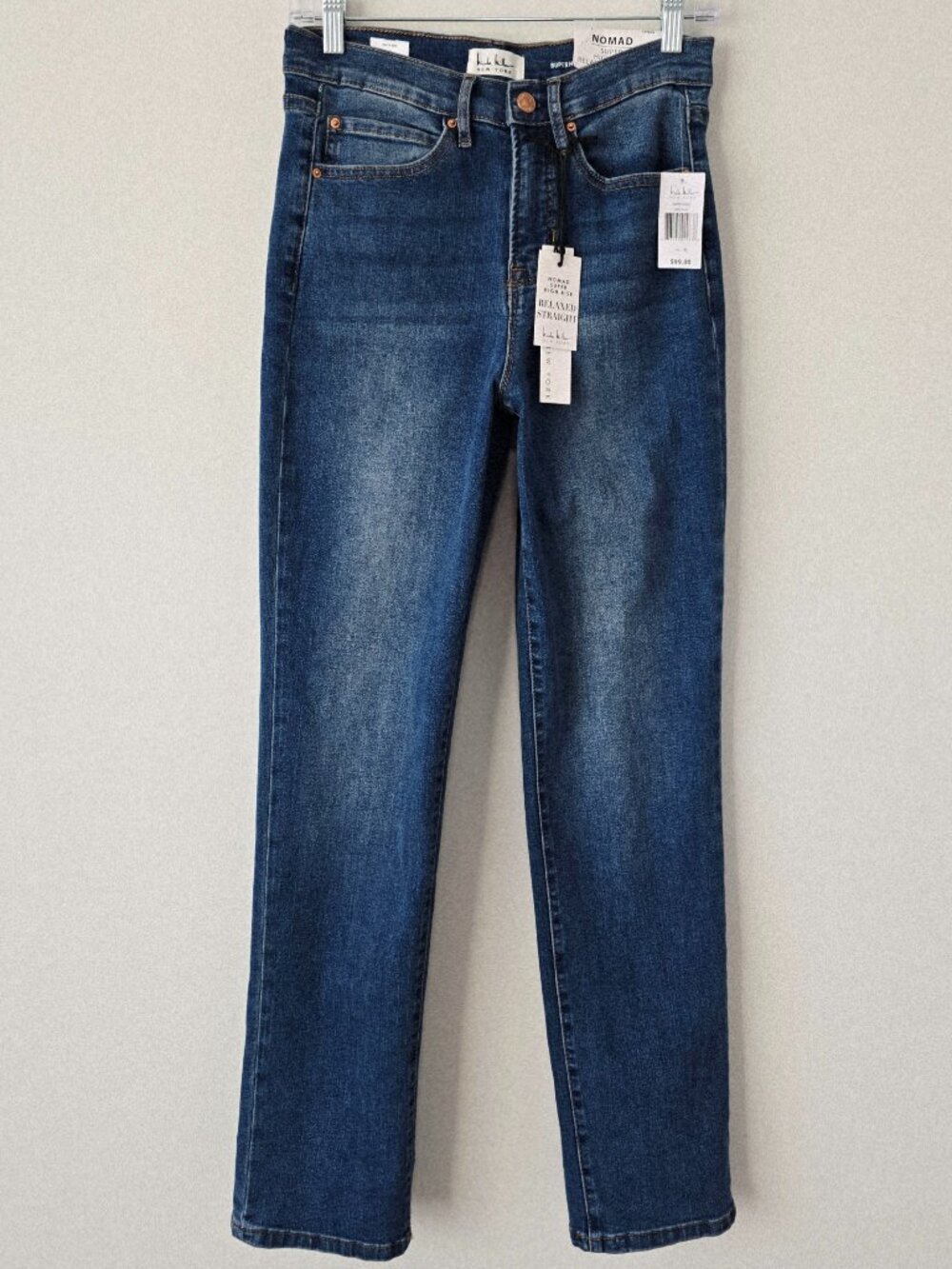 Nicole Miller High Rise Straight Jeans 4 Medium Wash NWT